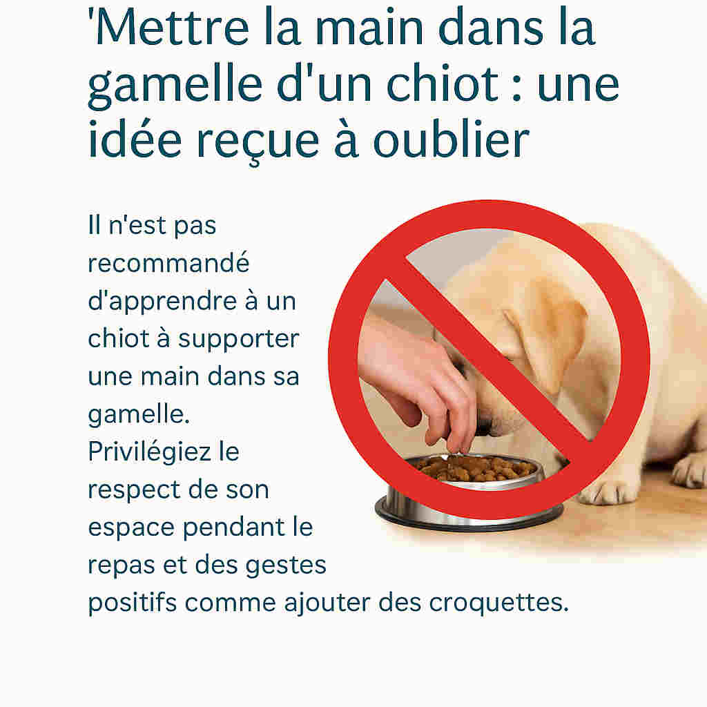 une personne met les main dans une gamelle de chien ne pas le faire
