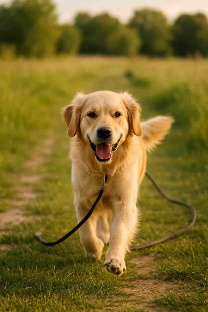 chien qui fait du rappel